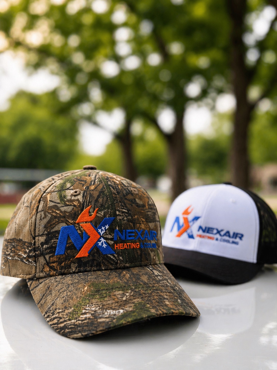 NexAir branded caps